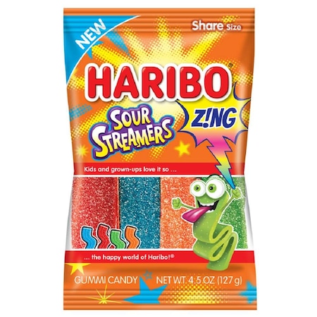 Haribo Haribo Confectionery Sour Streamers 4.5 oz., PK12 75004